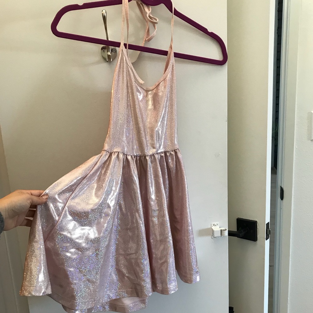 Holographic pink dress